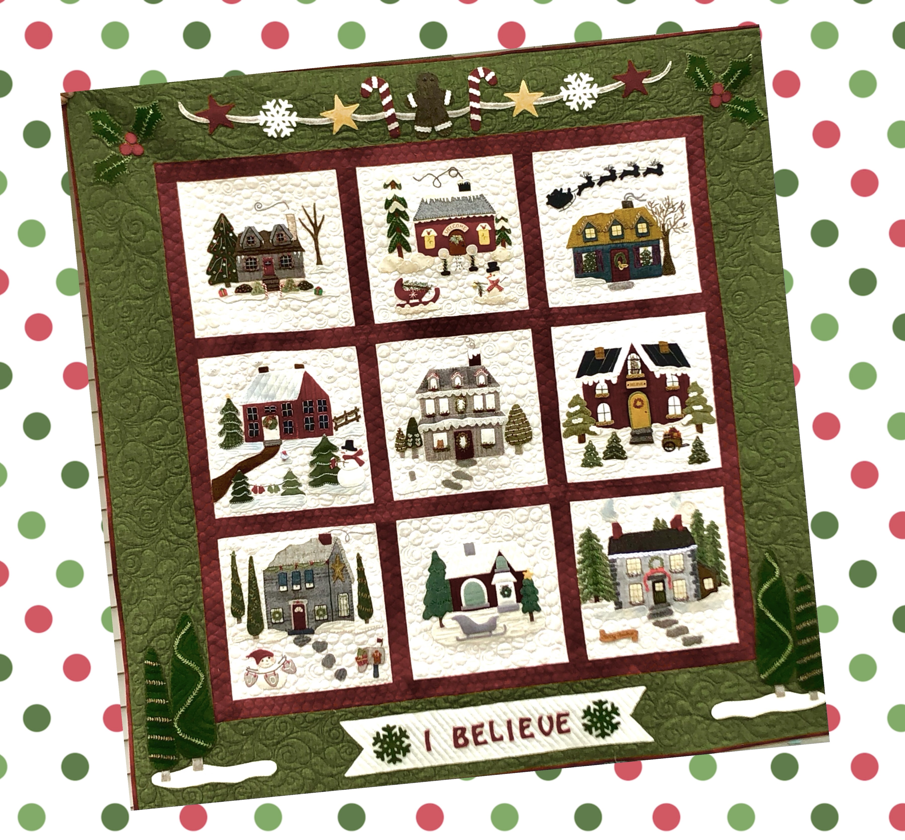 Mary Jane & Friends - THE CHRISTMAS LADIES FINISHING KIT with printed pattern 